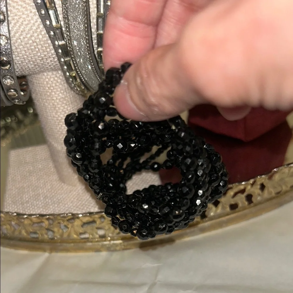 Silver and Black Studded Bracelets Collection - Picture 7 of 8